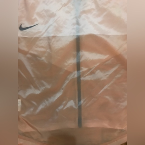 Nike Semi-Sheer Rose Pink Hooded Nylon Running Jacket XS S - Picture 3 of 6